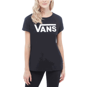 Vans WM FLYING V CREW TEE Dámské triko, Černá,Bílá, velikost