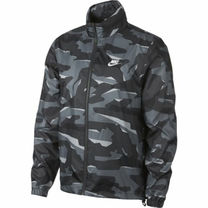 Nike CE JKT JD WNDBRKR CAMO šedá XL - Pánská bunda