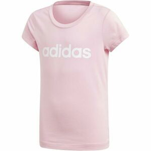 adidas YG E LIN TEE Dívčí triko, Růžová,Bílá, velikost 116