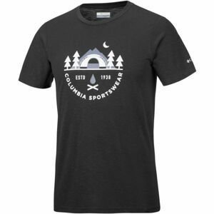 Columbia NELSON POINT GRAPHIC SHORT SLEEVE TEE Pánské triko, černá, velikost XXL