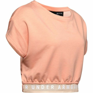 Under Armour FEATHERWEIGHT FLEECE CROP TOP růžová S - Dámský crop top