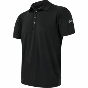 Sensor MERINO ACTIVE POLO M Pánské funkční triko, černá, velikost M