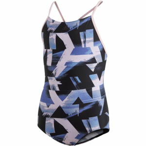 adidas ALLOVER PRINT SWIMSUIT GIRLS černá 152 - Dívčí jednodílné plavky