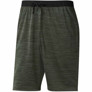 Reebok WORKOUT READY KNIT SHORT Pánské kraťasy, Khaki,Černá, velikost