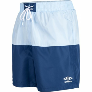 Umbro PANELLED SWIM SHORT Pánské plavecké šortky, Modrá,Bílá, velikost XXL