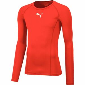 Puma LIGA BASELAYER TEE LS červená S - Pánské funkční triko