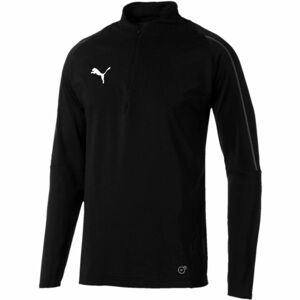 Puma FINAL TRAINING 1/4 ZIP TOP Pánské sportovní triko, černá, velikost M