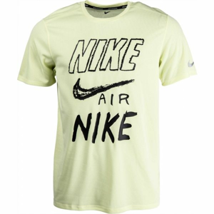 Nike BRTHE RUN TOP SS GX zelená M - Pánské tričko