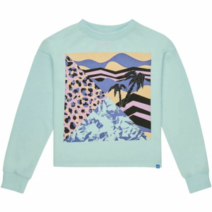 O'Neill LG TROPICAL SWEATSHIRT světle zelená 176 - Dívčí mikina