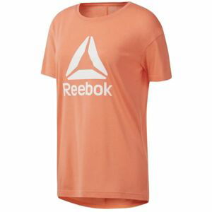 Reebok WORKOUT READY 2.0 BIG LOGO TEE Dámské triko, lososová, velikost