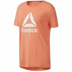 Reebok WORKOUT READY 2.0 BIG LOGO TEE oranžová XS - Dámské triko
