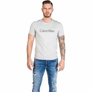 Calvin Klein S/S CREW NECK šedá L - Pánské tričko