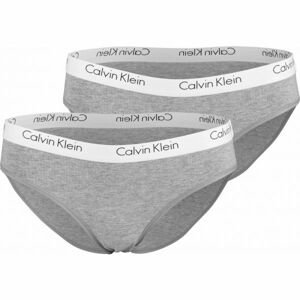 Calvin Klein 2PK BIKINI Dámské kalhotky, šedá, veľkosť XS