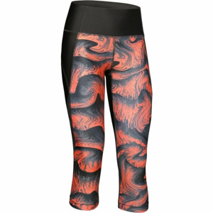 Under Armour HG ARMOUR CAPRI PRINT-ORG Dámské legíny, černá, velikost L