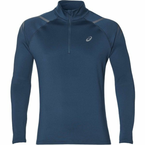 Asics ICON WINTER LS 1/2 ZIP TOP Pánské běžecké triko, Tmavě modrá,Šedá, velikost