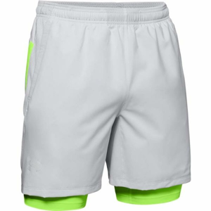 Under Armour LAUNCH SW 2-IN-1 SHORT šedá XL - Pánské kraťasy