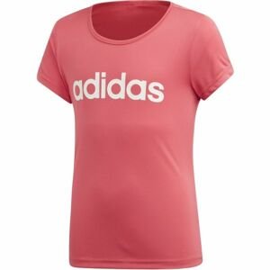 adidas YG C TEE Dívčí tričko, Lososová,Bílá, velikost