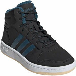 adidas HOOPS MID 2.0 K Dětská zimní obuv, tmavě šedá, velikost 38 2/3