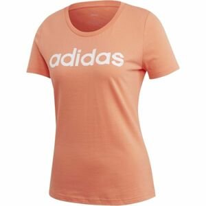 adidas LINEAR TEE 1 oranžová S - Dámské tričko