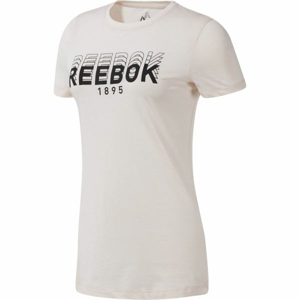 Reebok OPP TEE Dámské triko, Béžová,Černá, velikost L