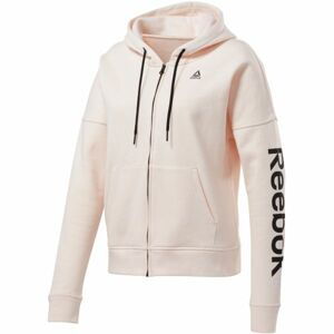 Reebok LINEAR LOGO FULL ZIP Dámská mikina, lososová, velikost XL