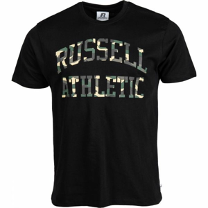 Russell Athletic CAMO PRINTED S/S TEE SHIRT černá XL - Pánské tričko