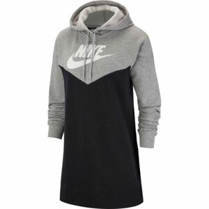 Nike NSW HRTG HOODIE DRESS SB bílá M - Dámské šaty