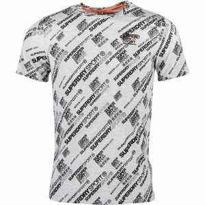 Superdry ACTIVE LOOSE AOP TEE Pánské tričko, bílá, velikost M