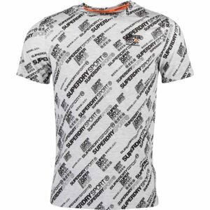 Superdry ACTIVE LOOSE AOP TEE bílá S - Pánské tričko