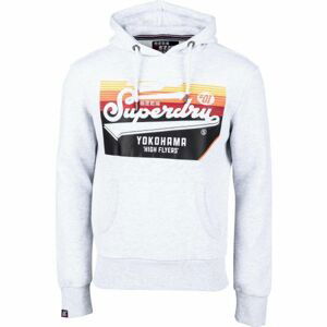 Superdry EMBOSSED CLASSIC HOOD bílá L - Pánská mikina