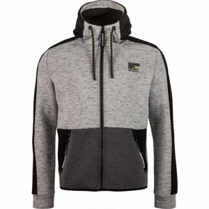 Superdry GYMTECH COLOURBLOCK ZIPHOOD šedá XL - Pánská mikina