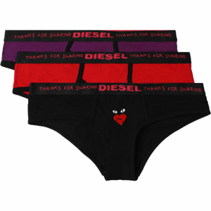 Diesel UFPN-OXY-THREEPACK UW PANTIES 3PACK černá S - Dámské kalhotky