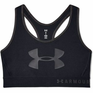 Under Armour MID KEYHOLE GRAPHIC černá XS - Dámská podprsenka