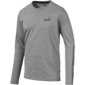 Puma AMPLIFIED LS TEE šedá L - Pánské triko