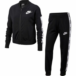 Nike NSW TRK SUIT TRICOT Dívčí souprava, černá, velikost M