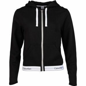 Calvin Klein TOP HOODIE FULL ZIP černá S - Dámská mikina