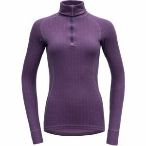 Devold DUO ACTIVE WOMAN ZIP NECK fialová L - Dámský rolák