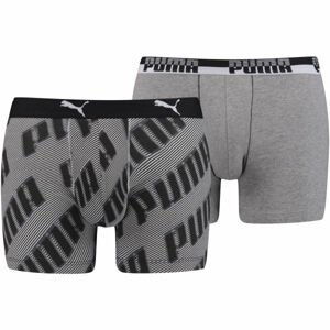 Puma BASIC BOXER 2P Pánské boxerky, černá, velikost S