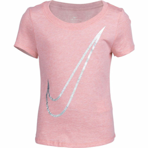 Nike NSW TEE SCOOP SHENE SWOOSH G růžová XL - Dívčí tričko