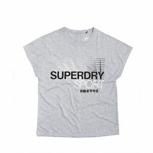 Superdry CORE SPLIT BACK TEE šedá 14 - Dámské tričko