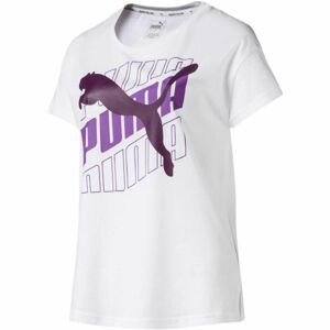 Puma MODERN SPORT GRAPHIC TEE Dámské sportovní triko, bílá, velikost XL