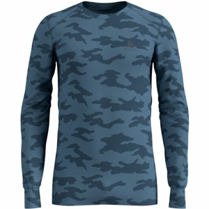 Odlo SUW MEN'S TOP L/S CREW NECK ACTIVE WARM XMAS Pánské triko, modrá, veľkosť XL