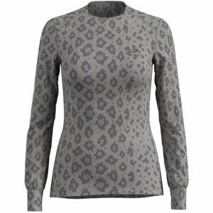 Odlo SUW WOMEN'S TOP L/S CREW NECK ACTIVE WARM X-MAS šedá XL - Dámské triko