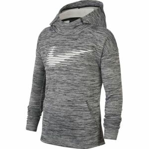 Nike THERMA GFX PO HOODIE B Chlapecká tréninková mikina, tmavě šedá, velikost S