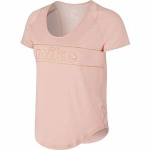 Nike TOP SS 10K GLAM W růžová M - Dámské běžecké tričko