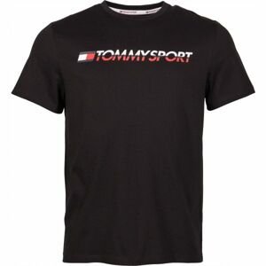 Tommy Hilfiger T-SHIRT LOGO CHEST černá L - Pánské tričko