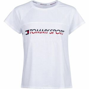 Tommy Hilfiger BLOCKED TEE LOGO Dámské tričko, Bílá,Tmavě modrá,Červená, velikost M