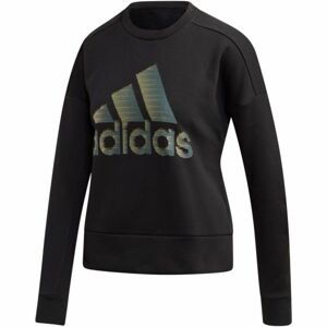 adidas W ID GLAM SWEAT Dámská mikina, Černá,Šedá,Žlutá, velikost S