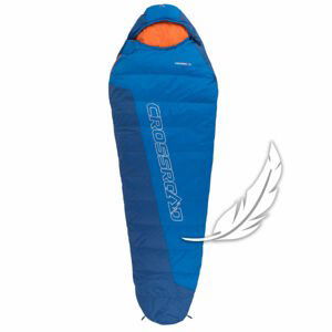 Crossroad MIRAGE 210 Péřový spací pytel, modrá, velikost 210 cm - levý zip