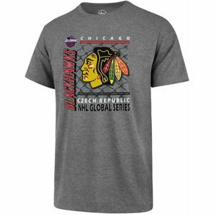 47 Chicago Blackhawks '47 CLUB TEE Pánské triko, Tmavě šedá,Mix, velikost